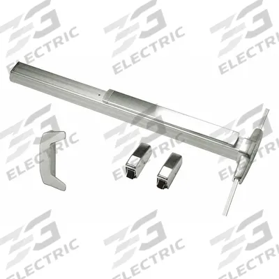 VON DUPRIN Surface Vertical Rod: 3 ft Max Door Wd - Surface Vertical Rod Push Bars