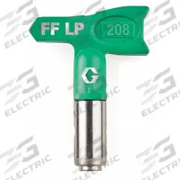 GRACO Airless Spray Gun Tip: Tips for Airless Spray Guns, Airless Spray Gun Tip, 0.008 in Tip Size (MPN FFLP208). Key specifications — Product Type: Airless Spray Gun Tip; Compatible with Manufacturer Model Number: 246215; Brand: GRACO; Includes: Guard Combination; Color: Green; Compatible with Series: RAC X; Product Grouping: Tips for Airless Spray Guns.