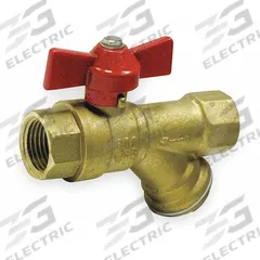 APPROVED VENDOR Ball Valve w/ Combination Strainer: 3/4 in Nominal Valve Size, Forged Brass, Tee (MPN 1PYZ1). Key specifications — Screen Material: Stainless Steel; Brand: APPROVED VENDOR.