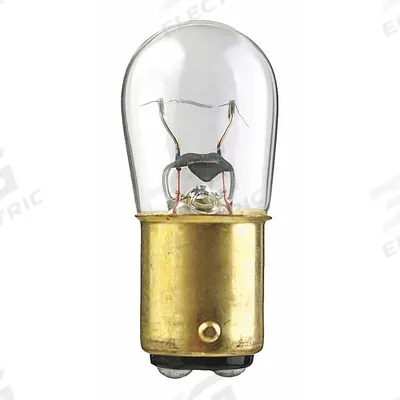 APPROVED VENDOR Incandescent Bulb: Incandescent, Double Contact Bayonet (BA15d), (S) Sign - BA15d Double-Contact Bayonet Base Lamps