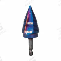 SPYDER Step Drill Bit: 3/16" to 1-1/8", Black Oxide HSS, Impact Rated, Quick-Change Hex Shank (MPN 19023). Key specifications — attr1234936: Impact Rated; attr1234951: 3/16 in to 1-1/8 in.