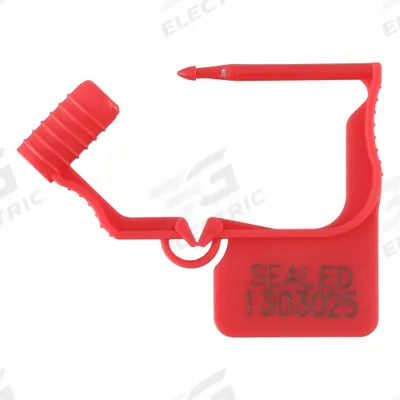 UNIVERSEAL Padlock Seals: Red, Plastic, 15 lb Breaking Strength, 1 1/4 in Hasp Lg - Plastic Hasp Padlock Seals