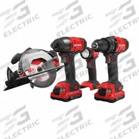 CRAFTSMAN Cordless Combination Kit: 4 Tools, Circular Saw/Drill/Driver/Impact Driver/Work Light (MPN CMCK401D2). Key specifications — attr1176460: Impact Driver.