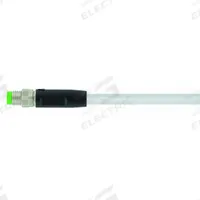 Cordset: M8 Male Straight X Bare Wire, 3 Pins, Gray, PUR, 2 m Cable Lg, 24 AWG Wire Size (MPN 7000-08001-2300200). Key specifications — Cable Jacket Color: Gray; End 1 Mounting Orientation: Straight; End 1 Gender: Male; End 1 Connection Type: M8; Cable Jacket Material: PUR; Brand: MURRELEKTRONIK; IP Rating: IP67; End 2 Connection Type: Bare Wire.