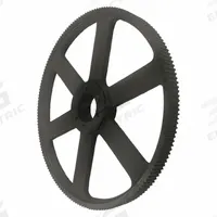APPROVED VENDOR Timing Belt Pulley: Curvilinear, Bushed, For HTD Timing Belt Section, 90 Teeth (MPN QD90-14M-40). Key specifications — Brand: APPROVED VENDOR; Finish: Black Oxide; For Belt Series: PowerGrip® HTD®; For Bushing Size: E.