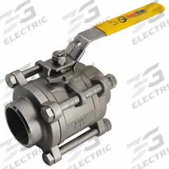 APPROVED VENDOR Manual Two-Way Ball Valve: 2 in, 316 Stainless Steel, Straight Valve Body, RPTFE (MPN 06Q031B04020). Key specifications — Brand: APPROVED VENDOR; Handle: Locking Lever.