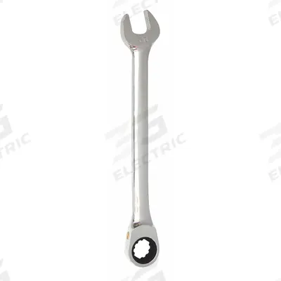 WESTWARD Combination Wrench: Alloy Steel, Chrome, 9 mm Head Size, 6 in Overall Lg - Metric Spline Ratcheting Combination Wrenches