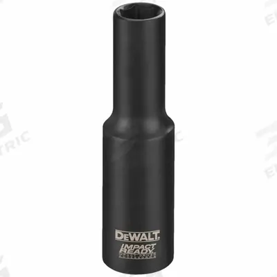 DEWALT Impact Socket: 1/2 in Drive Size, SAE, 7/8 in Socket Size, 6-Point, Deep - 1/2" Drive Impact Sockets
