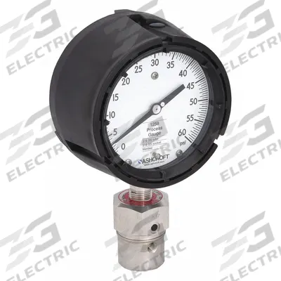 ASHCROFT Pressure Gauge with Diaphragm Seal: 0 psi to 60 psi, 1259/311-312, 4 1/2 in Dial - Dial Pressure Gauges with Nickel Alloy C-276 Mini-Seal