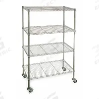 APPROVED VENDOR Wire Shelving Unit: 60 in x 24 in x 68 in, Dry, Split Sleeve, 4 Shelves, Silver (MPN 3TPA6). Key specifications — attr15738: Silver; attr14157: Chrome; attr14150: Dry; attr14159: Round; attr5304: 4; attr14155: (2) Swivel; attr14158: Steel; attr14156: Polymer.