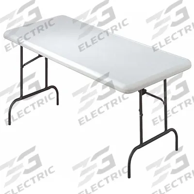 ABILITY ONE Folding Table: Rectangle Table Shape, Platinum Tabletop, 30 in Dp, 60 in Wd - Standard Folding Tables