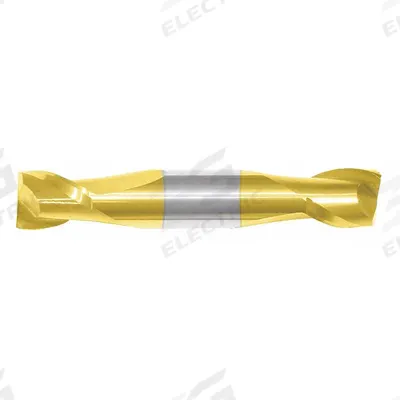 APPROVED VENDOR Square End Mill: Carbide, TiN Coated, Double End, 2 Flute, 7/16" Mill Dia - Double-End Carbide Square End Mills