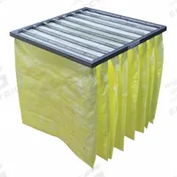 GRAINGER Pocket Air Filter: 24 in x 24 in x 29 in, MERV 14, Yellow, Synthetic, 8 Pockets (MPN 6B627). Key specifications — Display Sell UOM: EA; Brand: GRAINGER; Media Material: Synthetic; Performance Rating: MERV 14.