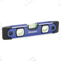 WESTWARD Torpedo Level: Level, Plumb & 45° Angle, 9 in Overall Lg, Top & Side Read, Strip – 1, 0.001 (MPN 4MRX2). Key specifications — attr934734: 4MRX2; attr934735: WESTWARD; attr939796: Acrylic; attr939781: Strip; attr983962: Aluminum; attr939959: Top & Side Read.