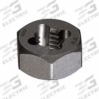 CHICAGO-LATROBE Hex Threading Die: M3x0.5 Metric, 5/8 in Hex Wd, Carbon Steel (MPN 404806)