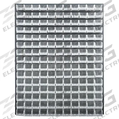 QUANTUM STORAGE SYSTEMS Louvered Panel: 61 in x 48 in x 1 in, 1 Sides, 165 Bins - Wall-Mount Louvered Panels with Bins