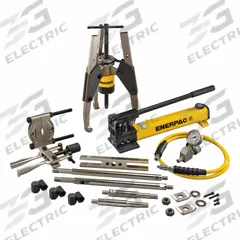 ENERPAC Hydraulic Puller Set: 24 ton Cylinder Nominal Capacity, 2 in Stroke Lg (MPN MPS24H). Key specifications — attr98874: ENERPAC; attr96739: Lightweight Hydraulic Hand Pump; attr1177737: Hand Pump.