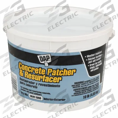 DAP Concrete Repair Compound: Concrete Patcher & Resurfacer, Cement, 10 lb Container Size - Concrete Resurfacers