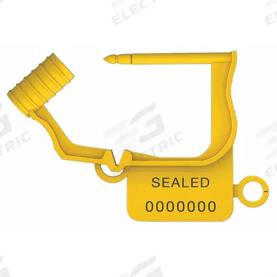 UNIVERSEAL Padlock Seals: Yellow, Plastic, 15 lb Breaking Strength, 1 1/4 in Hasp Lg - Plastic Hasp Padlock Seals