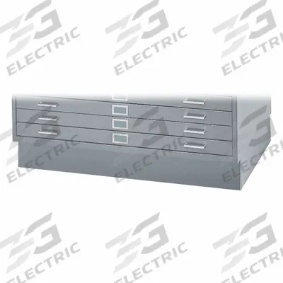 SAFCO PRODUCTS Flat File Cabinet Base: Gray, 1 1/2 in Overall Ht, 26 3/4 in Overall Dp - Bases for Flat File Cabinets
