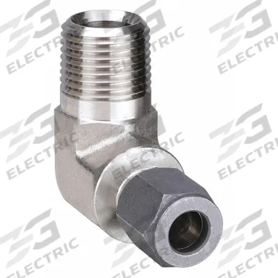 PARKER Compression Fitting Elbow: 3/4 in OD x 3/4 in Pipe size, 3/4-14 Thread Size - Flareless Bite-Type Stainless Steel Compression Fittings