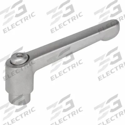 JW WINCO Adjustable Handles; Adjustable Levers: SS, 1/2"-13 Thread, 0.67 in Thread Lg - Corrosion-Resistant Teardrop-Style Adjustable Handles with Threaded Hole