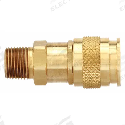 Parker Quick Connect Hose Coupling: 1/4 in Body Size, 3/8 in Hose Fitting Size - Universal Interchange Brass Quick-Connect Air Coupling Bodies