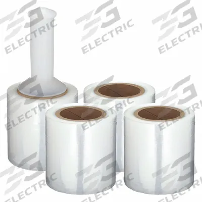 APPROVED VENDOR Stretch Wrap Film: 120 ga Gauge, 3 in Overall Wd, 700 ft Overall Lg, Clear - Reusable Handle Stretch Wrap