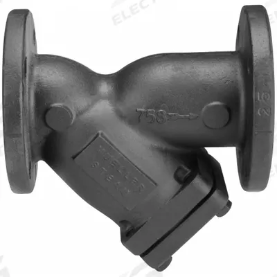MUELLER STEAM SPECIALTY Y Strainer: 4 in, Flanged, Perforated, 0.062 in Screen Size - Cast Iron Y Strainers