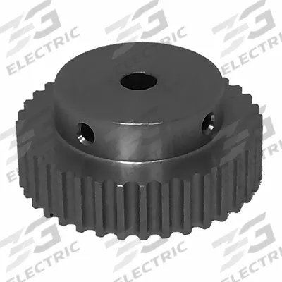 Dayton Timing Pulley: Modified Curvilinear, Fixed, For GT Timing Belt Section - GT Section Fixed-Bore Timing Pulleys with Hub