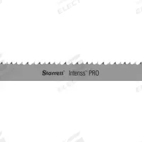 STARRETT Band Saw Blade: Bi-Metal, Intenss(TM) PRO, 14 ft 11 in, Raker Cutting Edge, 1 in Blade Wd (MPN 99318-14-11). Key specifications — attr1211722: 14 ft 11 in; attr1099499: 6/10.