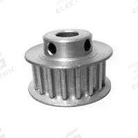 DAYTON Timing Pulley: Curvilinear, Fixed, For HTD Timing Belt Section, For 9 mm Belt Wd, 19 Teeth (MPN 19-5M09M6FA8). Key specifications — Brand: DAYTON; Finish: Clear Anodized; For Belt Series: Powerhouse®.