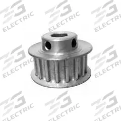 DAYTON Timing Pulley: Curvilinear, Fixed, For HTD Timing Belt Section, For 9 mm Belt Wd, 19 Teeth (MPN 19-5M09M6FA8). Key specifications — Brand: DAYTON; Finish: Clear Anodized; For Belt Series: Powerhouse®.