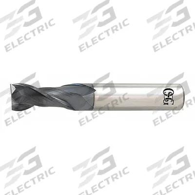 OSG Square End Mill: Carbide, TiAlN Coated, 2 Flute, 9/16" Mill Dia, 1-1/8" LOC - General Purpose Carbide Square End Mills