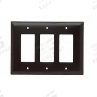 LEGRAND Wall Plate: Decorator-Rocker, 3 Gang, Brown, Jumbo Size (MPN TPJ263). Key specifications — Brand: LEGRAND; Material: Nylon.