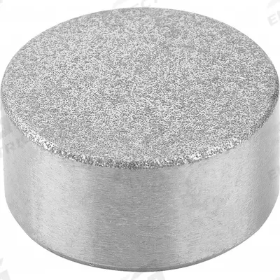 KIPP Rear-Mount Insert w/Diamond Face: 25 mm Dia, M6, 12 mm Ht, Abrasive Grit - Rear-Mount Stainless Steel Inserts with Abrasive Diamond Face