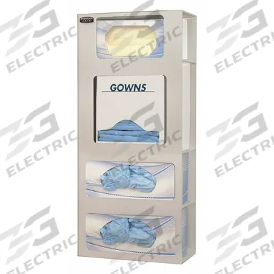 BOWMAN DISPENSERS Face Mask Dispenser: 10 5/8 in Overall Wd, 5 in Overall Dp, 4 Compartments - Airborne Infection Dispensers