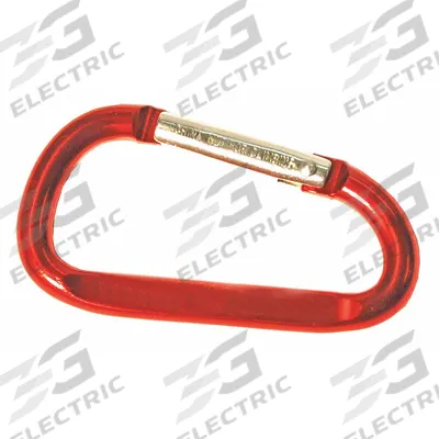 EZ WRAP 'N GO Carabiner: 1 Snaps, Solid Gate, Aluminum, 7/8 in Opening Size - Light Duty Spring Snaps