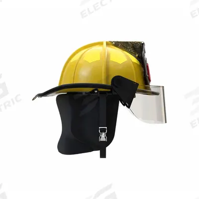 BULLARD Lightweight Traditional Helmet: Yellow, Fiberglass, Traditional Rear Brim - Fire and Rescue Helmets