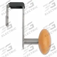 ALBA Garment Hook: 1 Hook Hooks, 4 1/4 in Overall Ht, 1 1/4 in Overall Wd, 1 3/8 in Overall Dp, Wood (MPN ABAPM1PARTBO). Key specifications — Color: Gray; Finish: Powder Coated; Material: Wood.