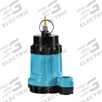 LITTLE GIANT Submersible Sump Pump: 1/2 hp, 115V AC, Single Phase - High-Temp Rated Effluent Pumps