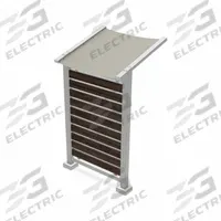 GHENT Outdoor Collaboration Unit: Glass, White, Silver, Awning/Mounting Hardware, Aluminum Framed (MPN PSV1FGSSILGRYWAL). Key specifications — Brand: GHENT; Corner Shape: Square; Surface Finish: Gloss; Includes: Awning.
