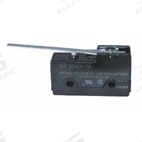 OMRON Snap Action Switch: Hinge Lever Actuator, 3NO/3NC, Solder (MPN DZ-10GV-1A). Key specifications — AC Contact Rating: 2 A @ 480 V; Electrical Connection: Solder; Series: DZ; Brand: OMRON.