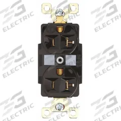 BRYANT Receptacle: Duplex, 5-20, Brown, 125V AC, 20 A, 2 Pole / 3 Wire (MPN BRY5362)