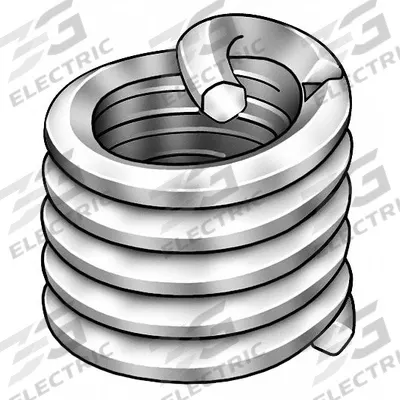 HELI-COIL Helical Insert: Tanged Tang Style, Screw-Locking, #8-32 Thread Size, Plain - Screw-Locking Tanged Helical Inserts