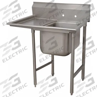ADVANCE TABCO Scullery Sink: 1 Bowls, 42 in Overall Ht, 55 in Overall Lg - One-Bowl Freestanding Kitchen & Bar Sinks without Faucets