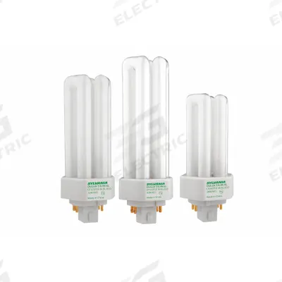 LEDVANCE/ SYLVANIA Compact Fluorescent Bulb: 4-Pin (GX24q-1), T4, Fluorescent, 3500K - CFL Triple Twin-Tube Plug-In Lamps