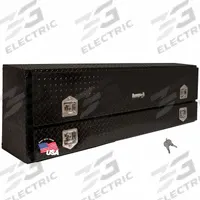 BUYERS PRODUCTS Contractor: Topside Truck Box, Double Lid Lid, T-Handle, Single Point locking, Black (MPN 1725660). Key specifications — Brand: BUYERS PRODUCTS; Color: Gloss Black; Lock Type: Keyed.