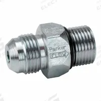 PARKER Hydraulic Check Valve: 5,000 psi, 2 gpm, 7/16 in, JIC 37° Flare (MPN DT-250-MFMO-5). Key specifications — Body Material: Steel; Outlet Connection Type: SAE O-Ring Boss; Brand: PARKER; Inlet Connection Type: JIC 37° Flare.