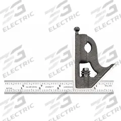 STARRETT Combination Square: SAE, Steel, Brushed, 6 in Blade Lg (MPN 11H-6-16R). Key specifications — attr1182179: Square; attr1182186: 1/100 in (Aircraft Quick Reading); attr1182189: Brushed; attr1182159: STARRETT; attr1182169: Cast Iron.
